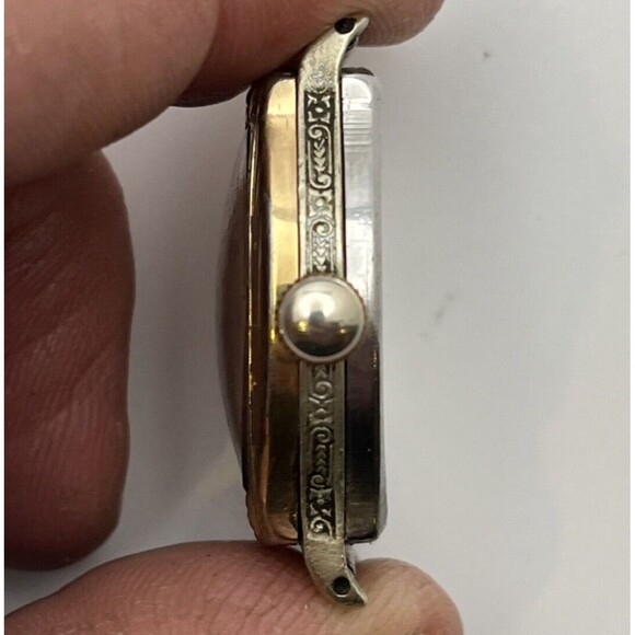 VINTAGE 1930s ELGIN ART DECO‎ MENS CUSHION CASE WATCH, FOR PARTS/REPAIR - Picture 5 of 7